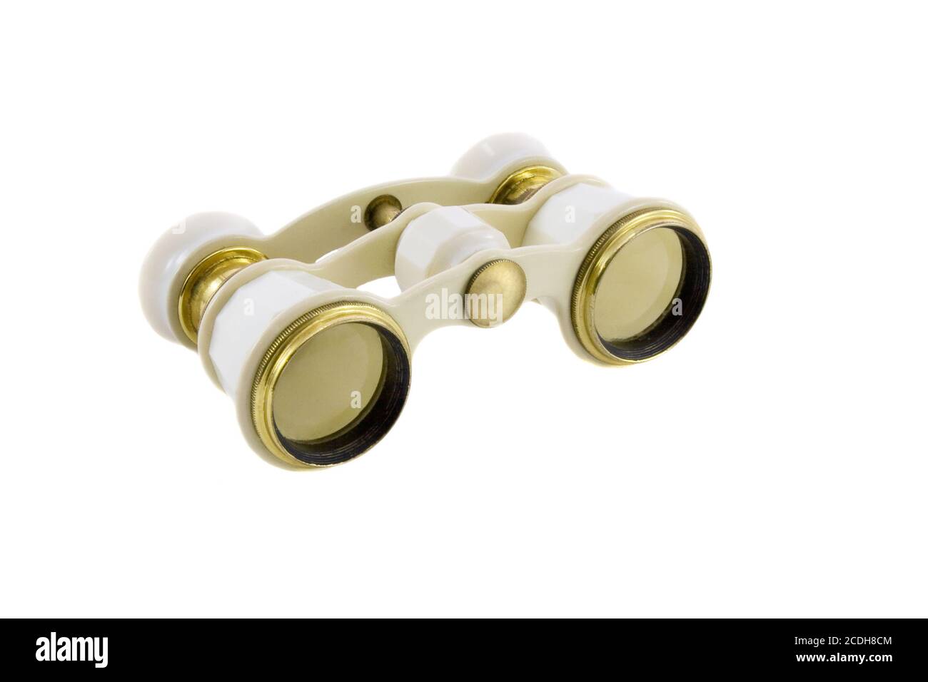 Old opera glasses isolated over white background Stock Photo Alamy