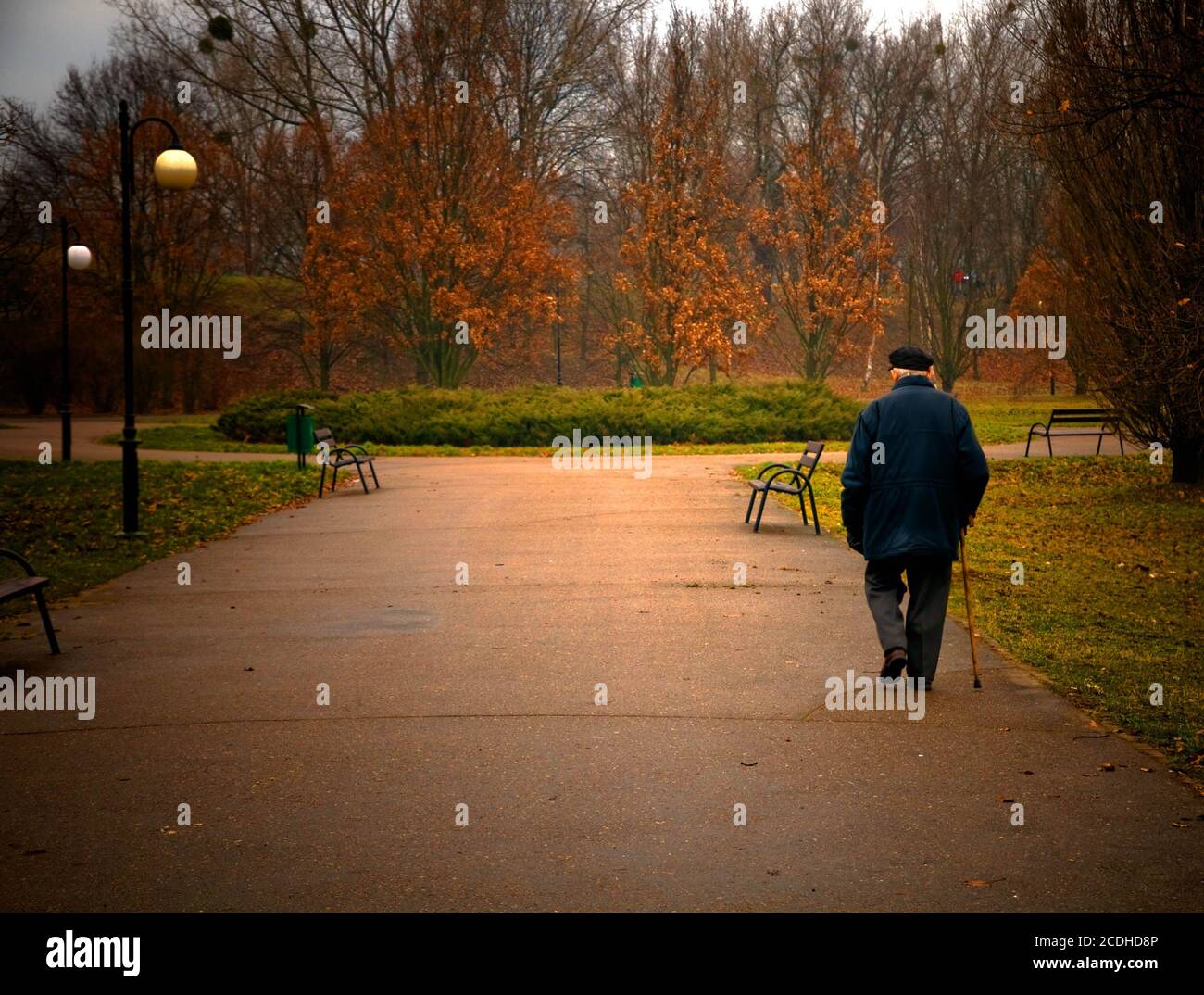 Old age concept man walks hi-res stock photography and images - Alamy