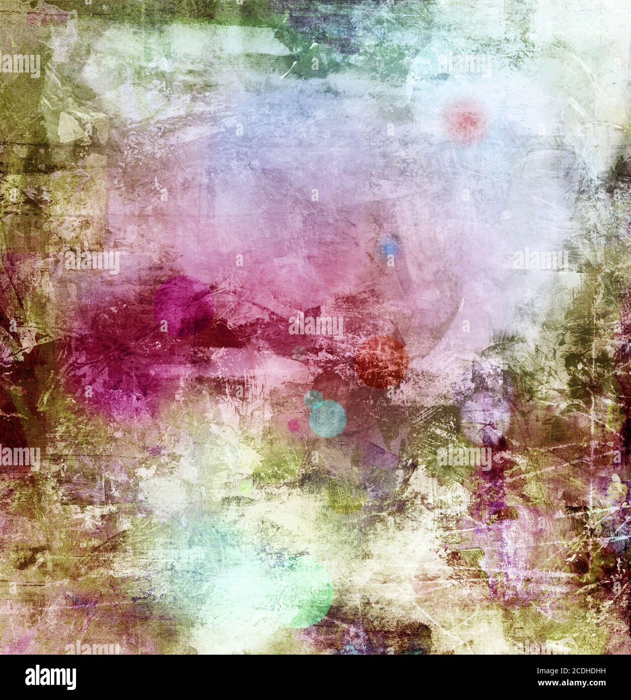 abstract painting in mixed media style Stock Photo