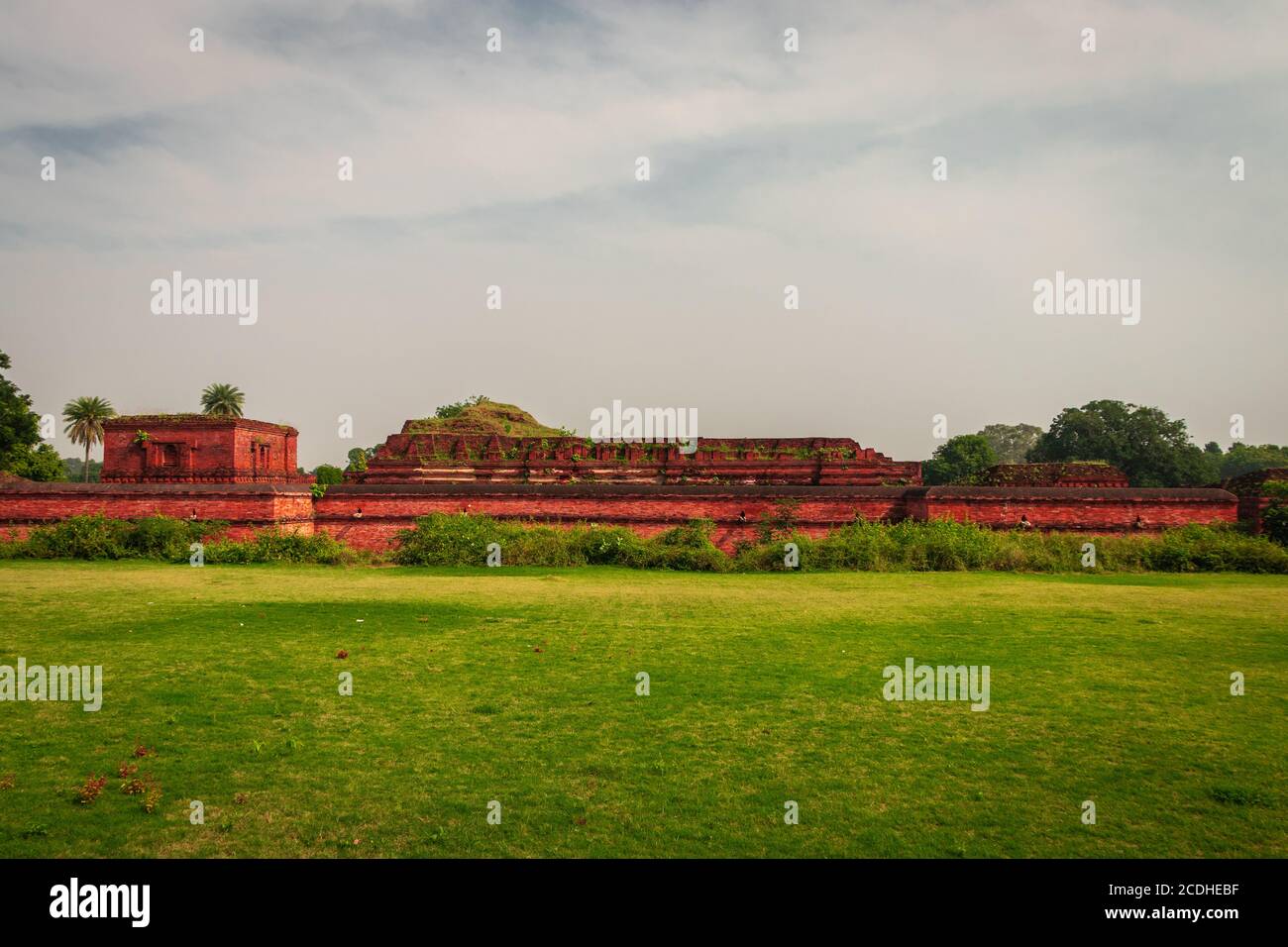 the ruins of nalanda image is taken at nalanda bihar india. it was a massive Buddhist monastery in the ancient kingdom of Magadha. It was a center of Stock Photo