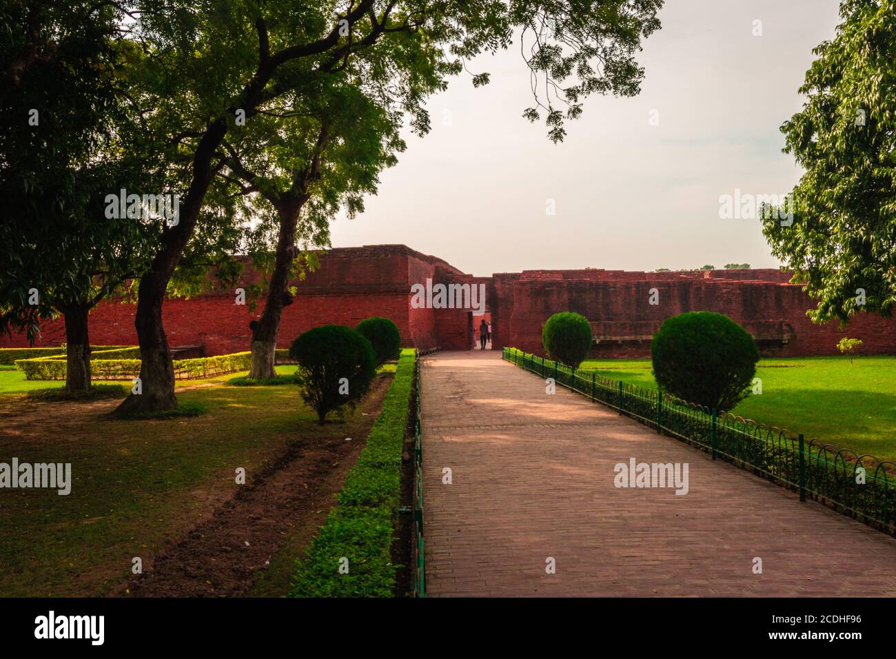 the ruins of nalanda image is taken at nalanda bihar india. it was a massive Buddhist monastery in the ancient kingdom of Magadha. It was a center of Stock Photo