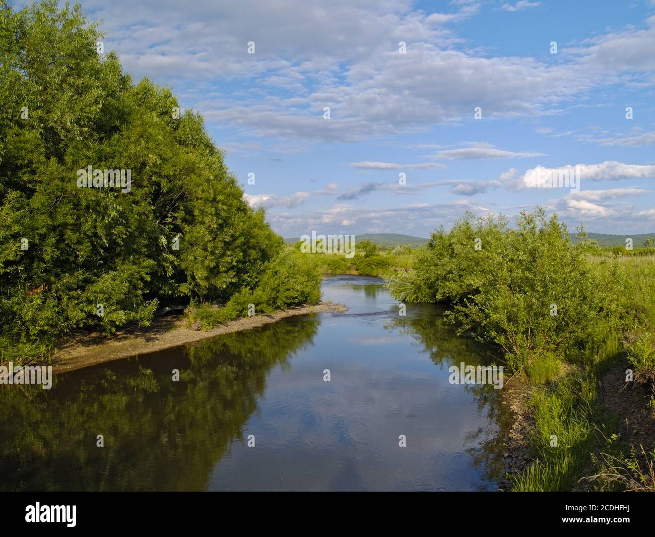 The Year landscape ashore river Stock Photo - Alamy