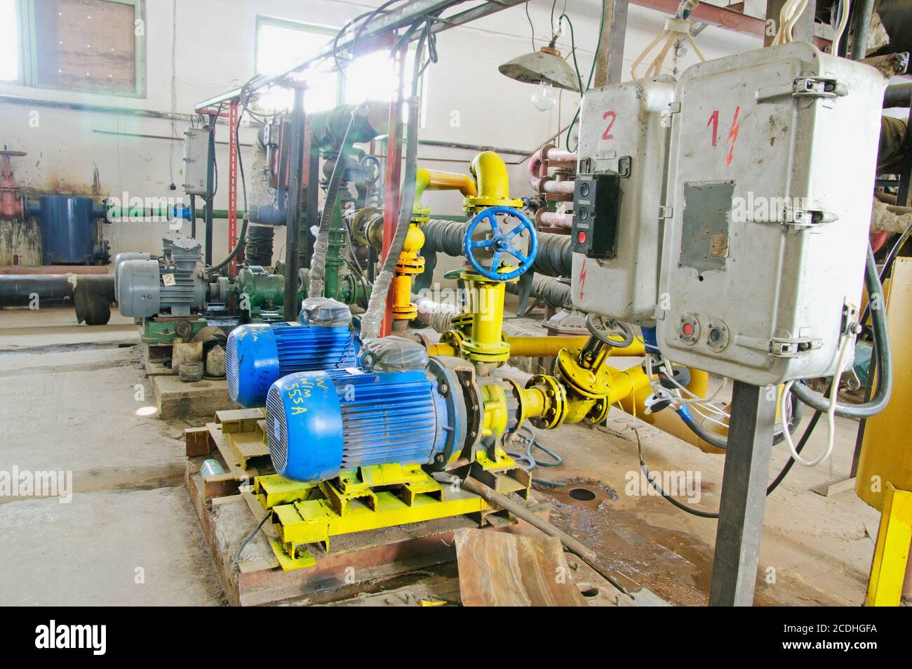 Water pumping station Stock Photo Alamy