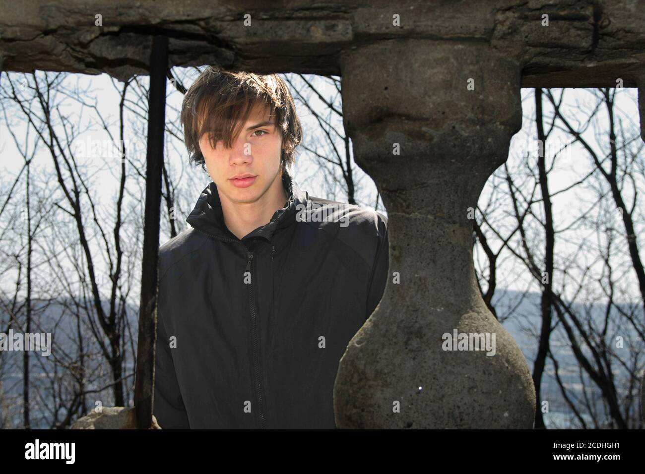 Brown eyes young men red hi-res stock photography and images - Alamy