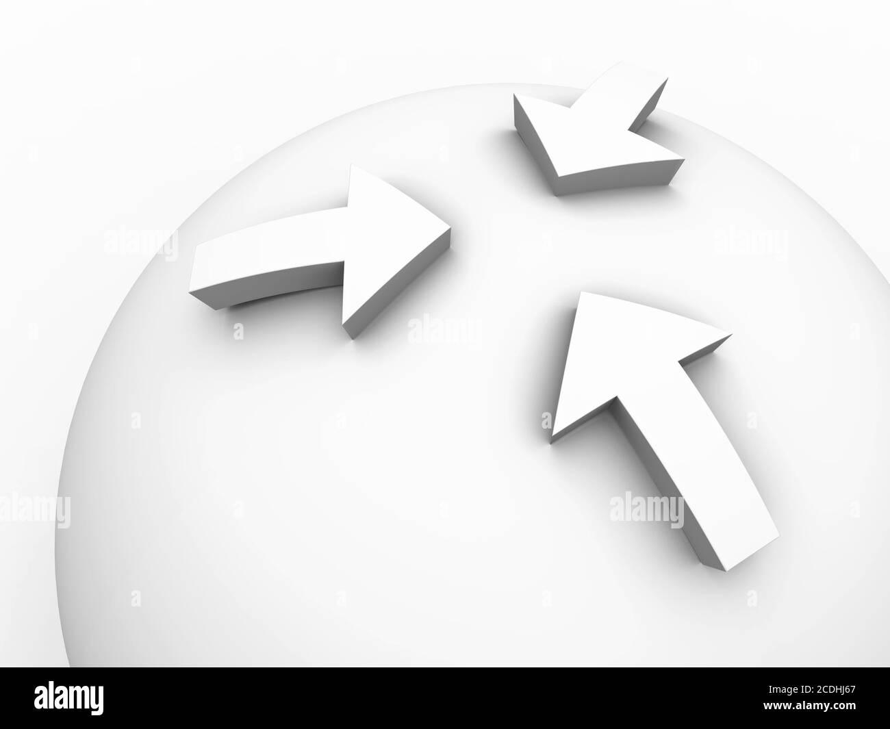 bright white pointers on a ball Stock Photo