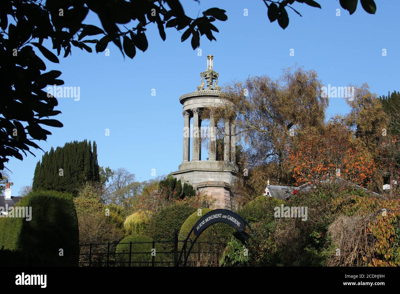 The Burns Monument and Memorial Gardens stand on a sloping site on the