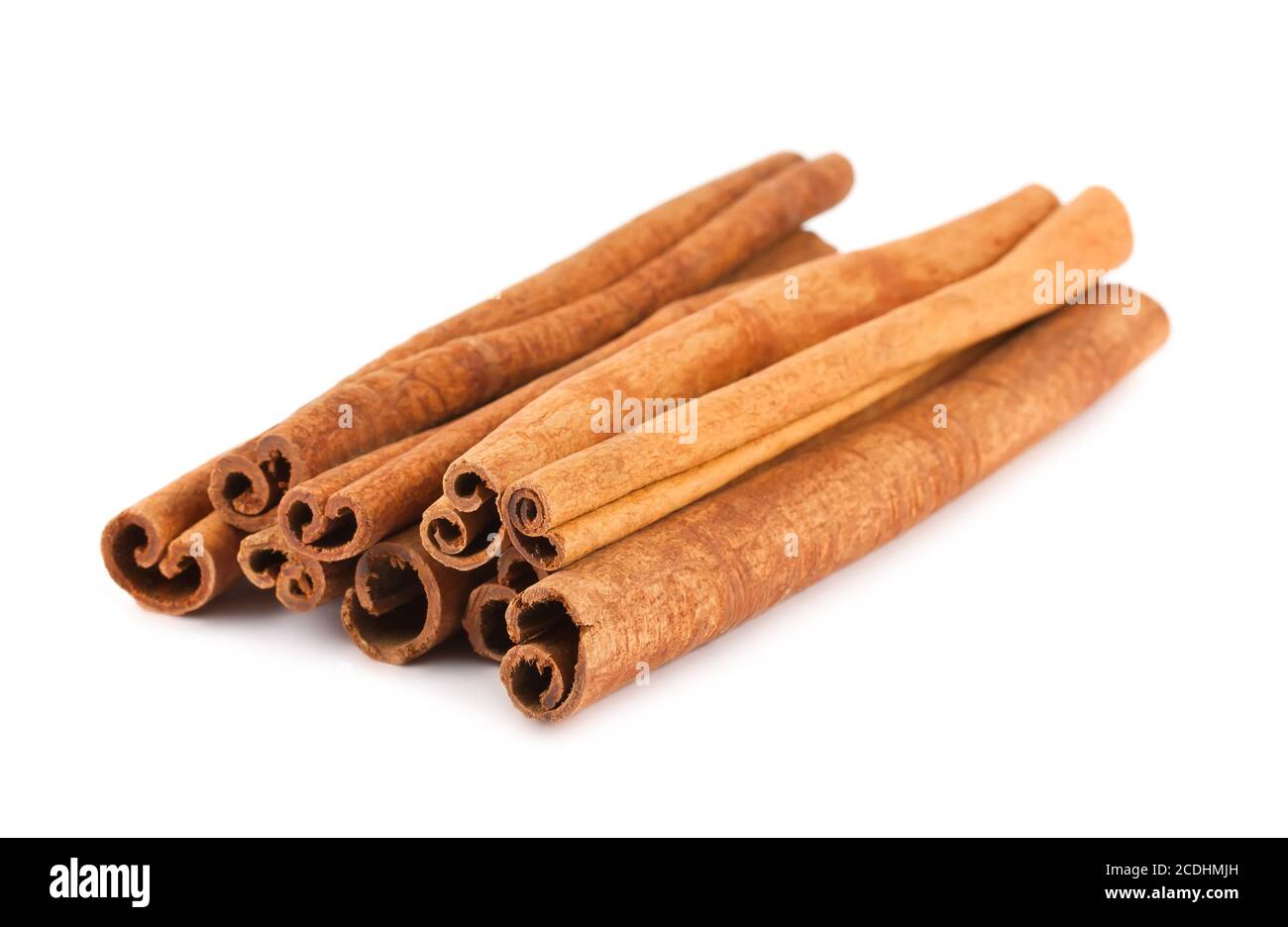 Heap of cinnamon sticks Stock Photo