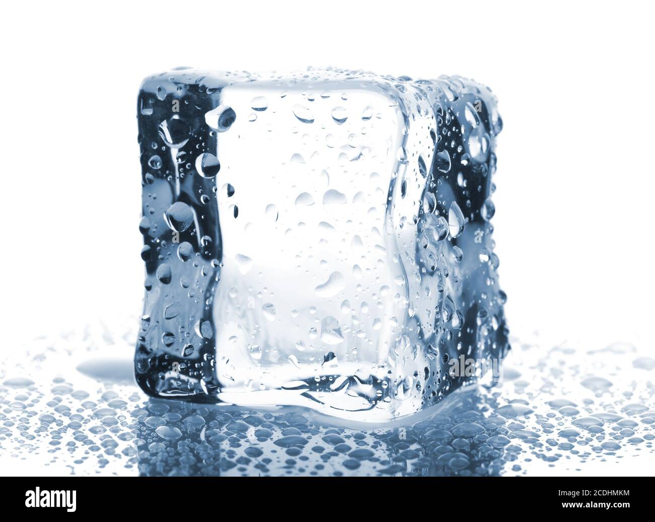 Ice cube with water drops Stock Photo - Alamy