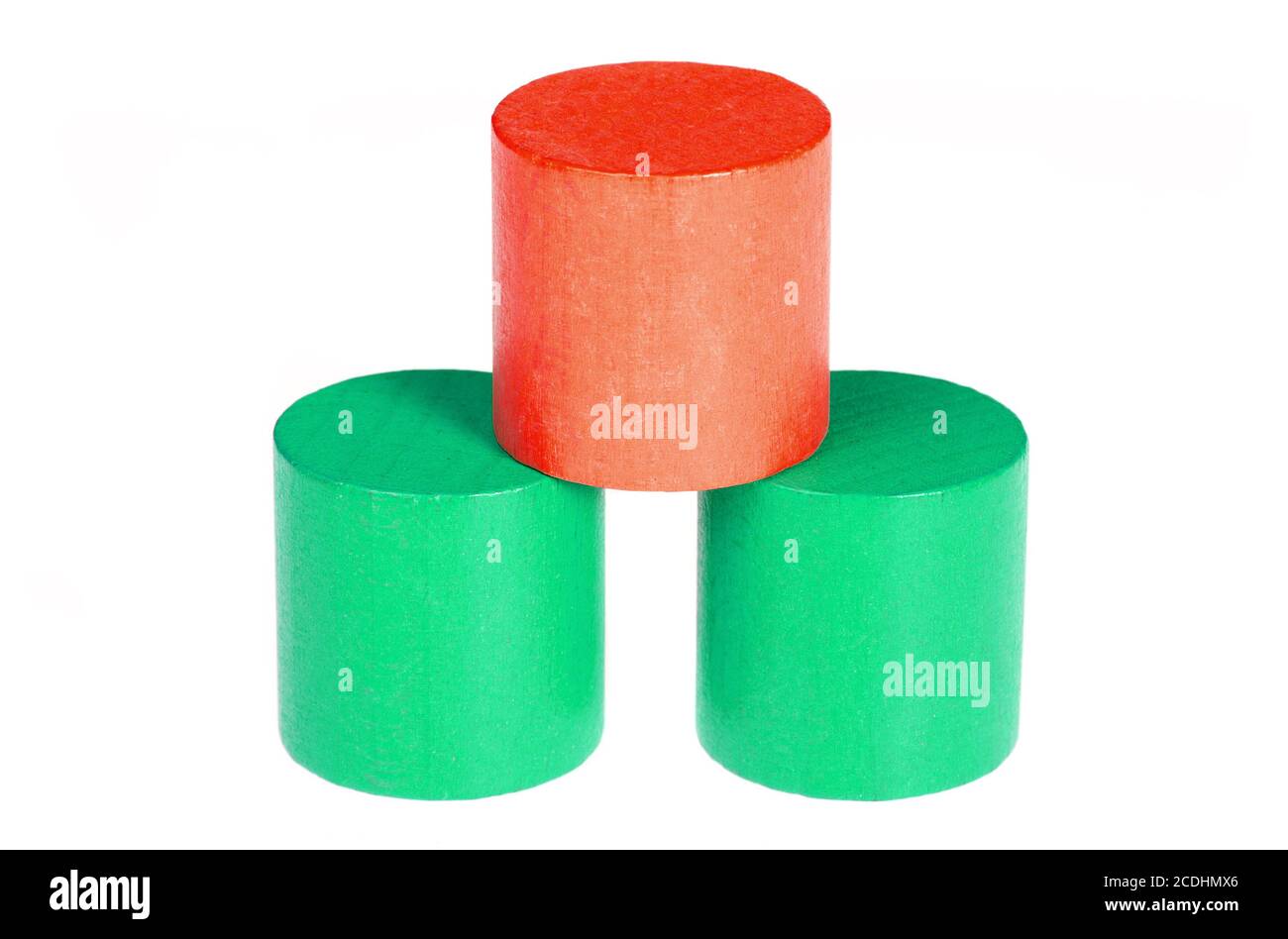 Wooden colour cylinders Stock Photo Alamy