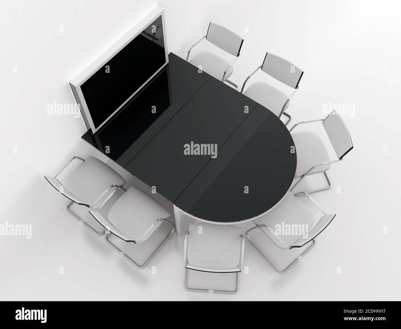 rounded table Stock Photo