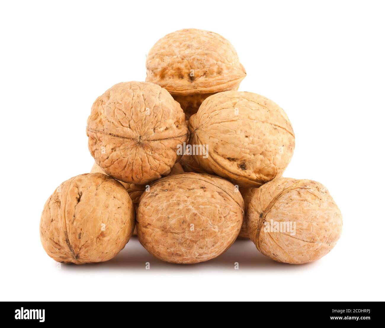 Heap of walnuts Stock Photo
