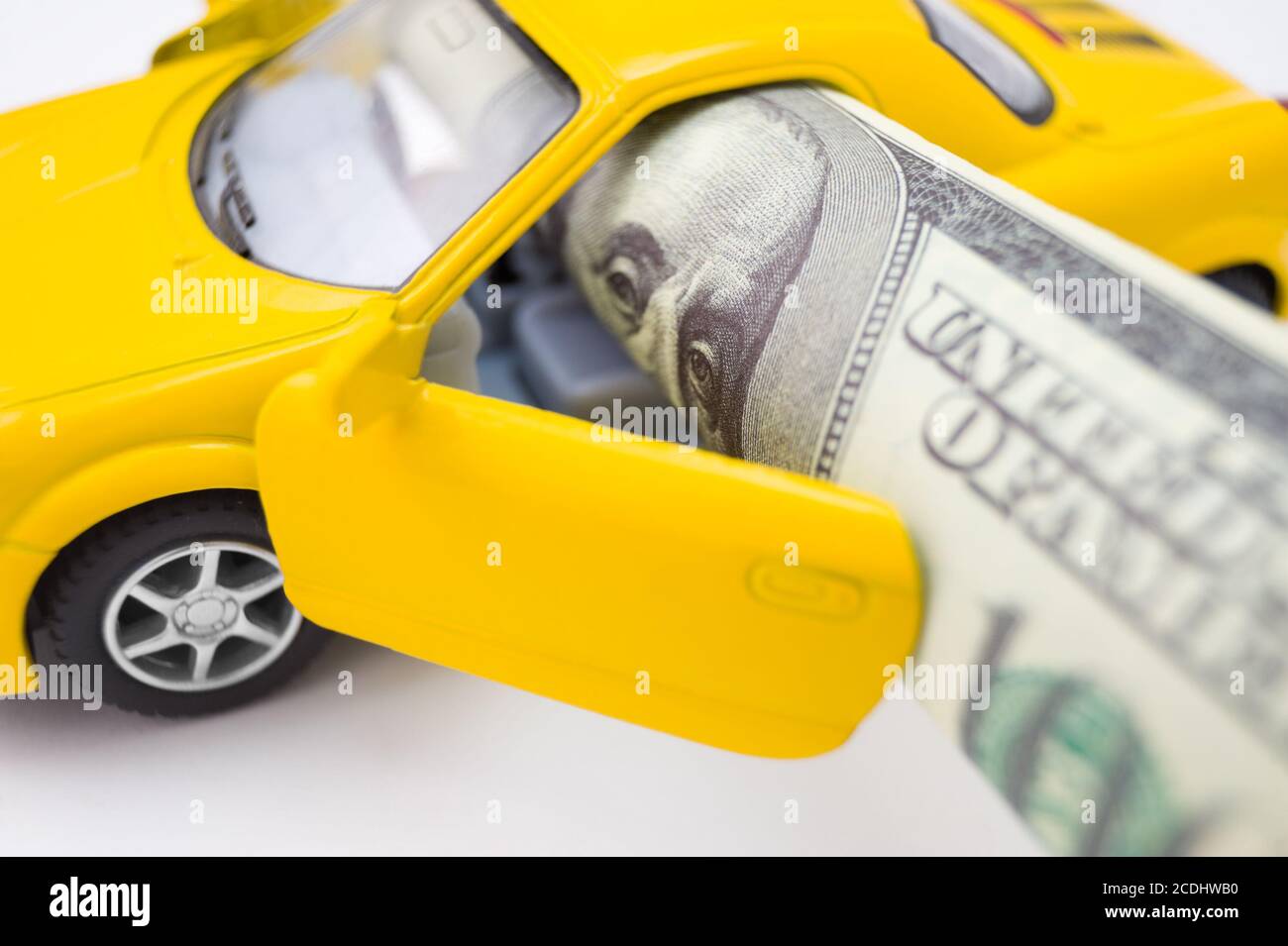 car cost concept, macro Stock Photo