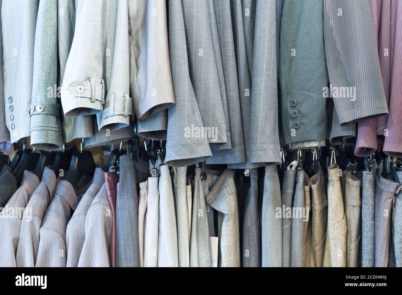 clothes in shop Stock Photo