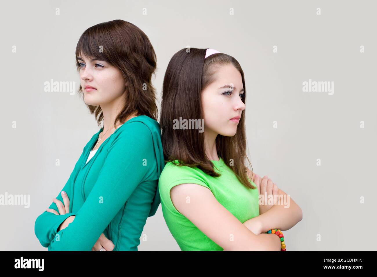 beautiful girls back to back Stock Photo Alamy