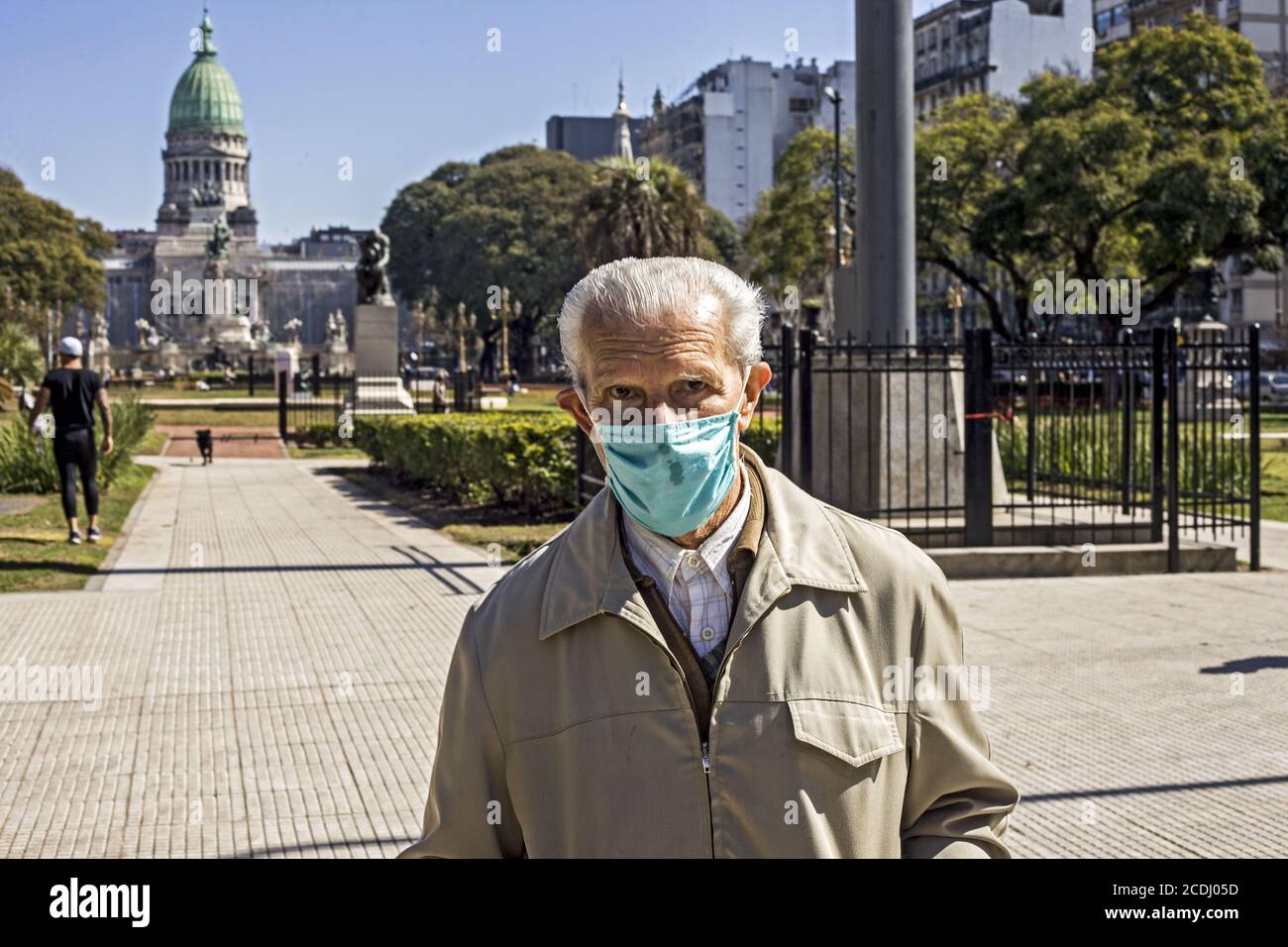 Buenos Aires, Federal Capital, Argentina. 27th Aug, 2020. After two days in a row with more than 10 thousand cases of people infected by Coronavirus, every 24 hours, the alarms came on again.At this time, President Alberto FernÃ¡ndez is meeting with the Governor of the City of Buenos Aires, Horacio RodrÃ-guez Larreta, and with the Governor of the Province of Buenos Aires, Axel Kicillof, to define how the tenth stage will continue, starting next Monday. of Preventive Isolation in the Capital City and the Conurbano.For the rest of the country, the president spoke on Thursday with 12 governors Stock Photo