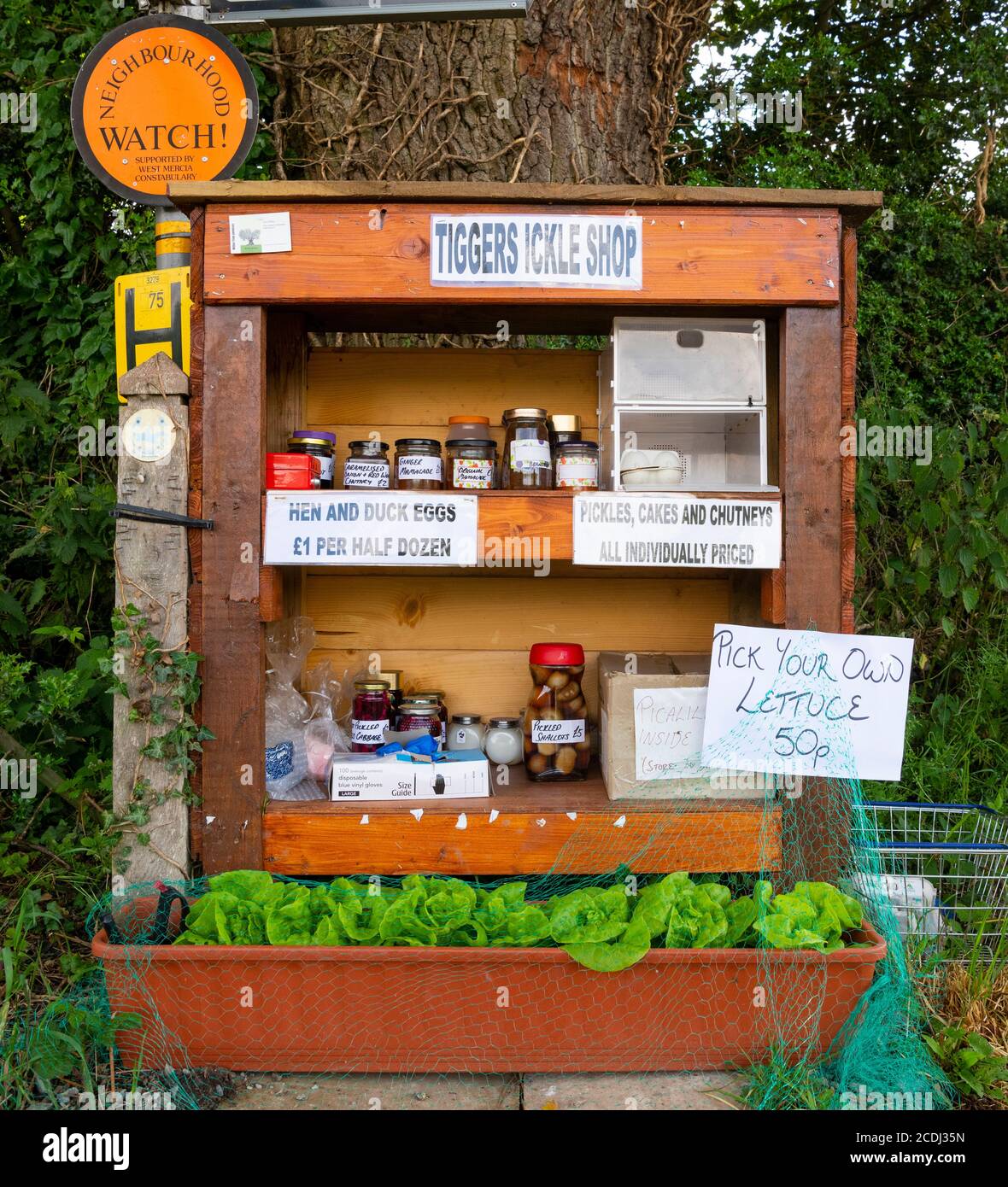 Roadside produce stall in a Shropshire country lane Stock Photo - Alamy