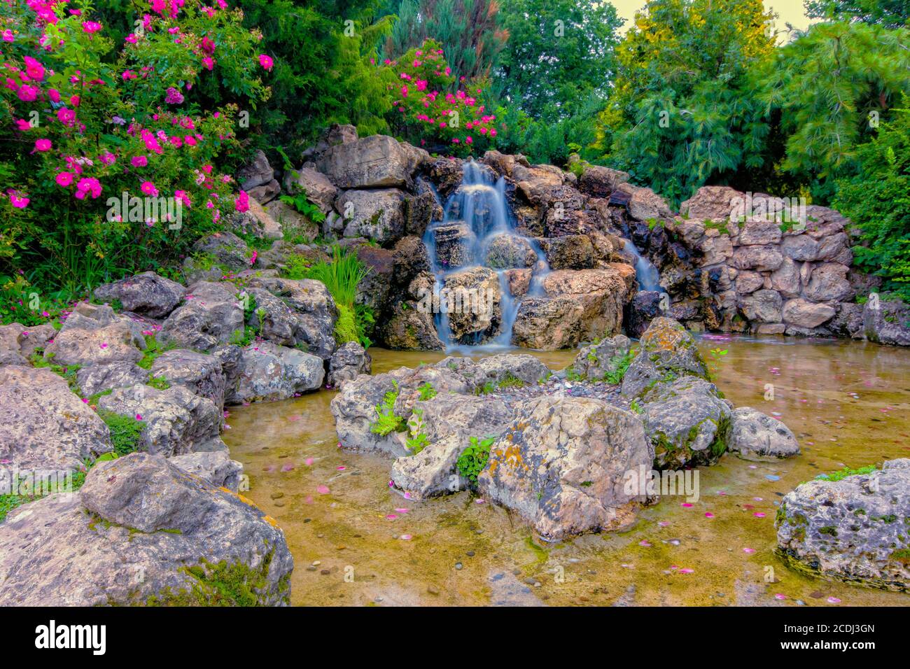 Enchanting Waterfall Stock Photo