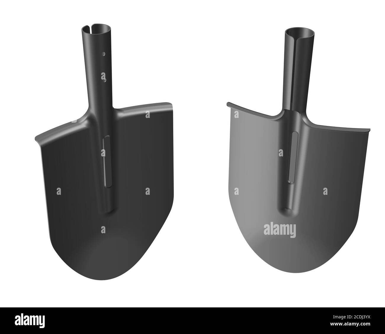 shovel blade. Black shovel blade isolated on white