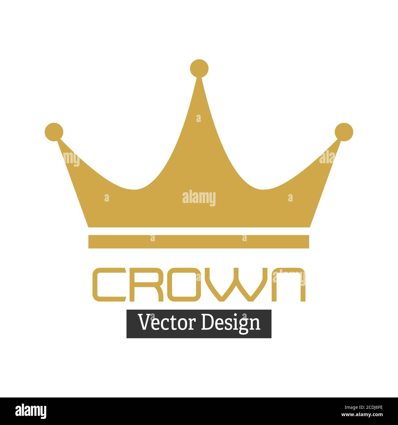 Сrown. Simple vector illustration for logo, sticker, logo or creative design isolated on white background Stock Vector