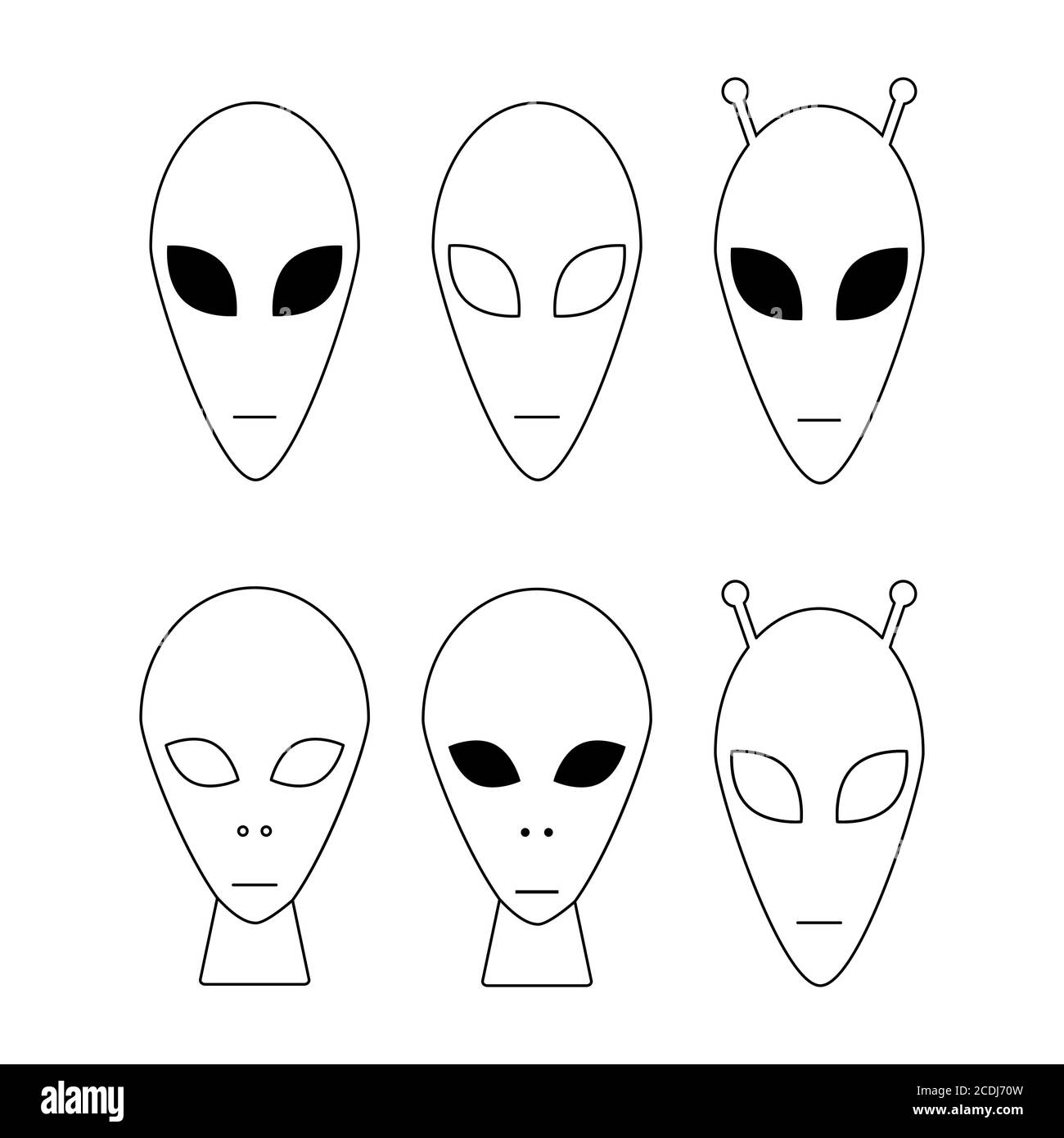 alien head coloring pages