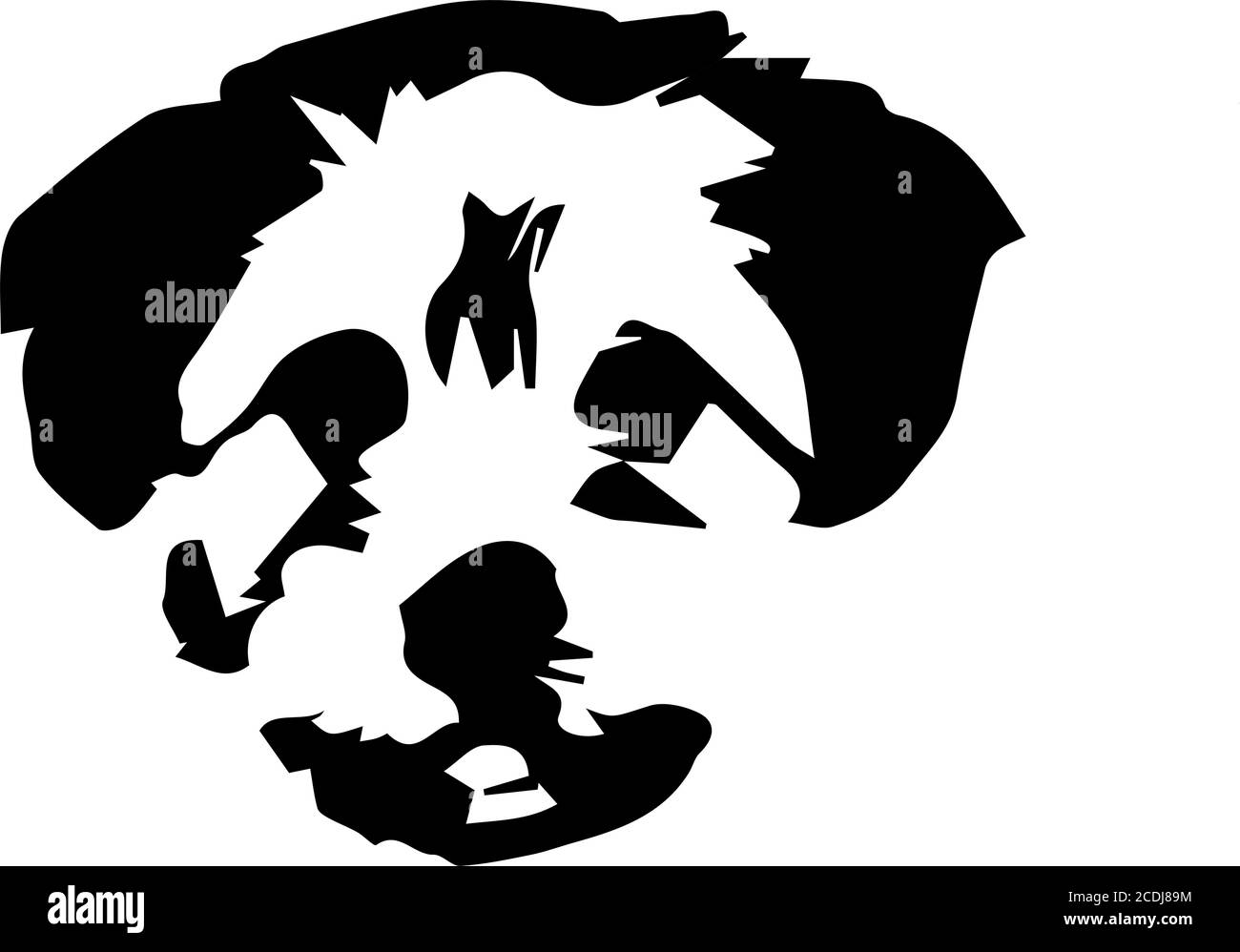Dog, puppy vector illustration with white background Stock Vector Image ...