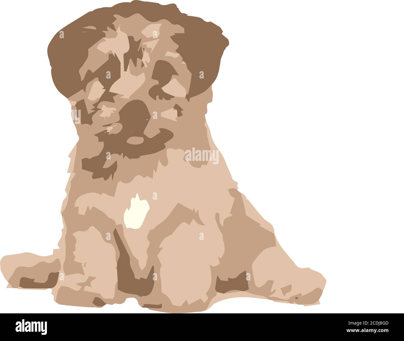 Dog, puppy vector illustration with white background Stock Vector