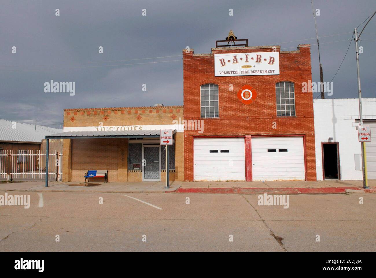 Baird, Texas USA, August 21, 2007: Downtown Baird, population 1,496, seat of Callahan County in north central Texas. ©Bob Daemmrich Stock Photo