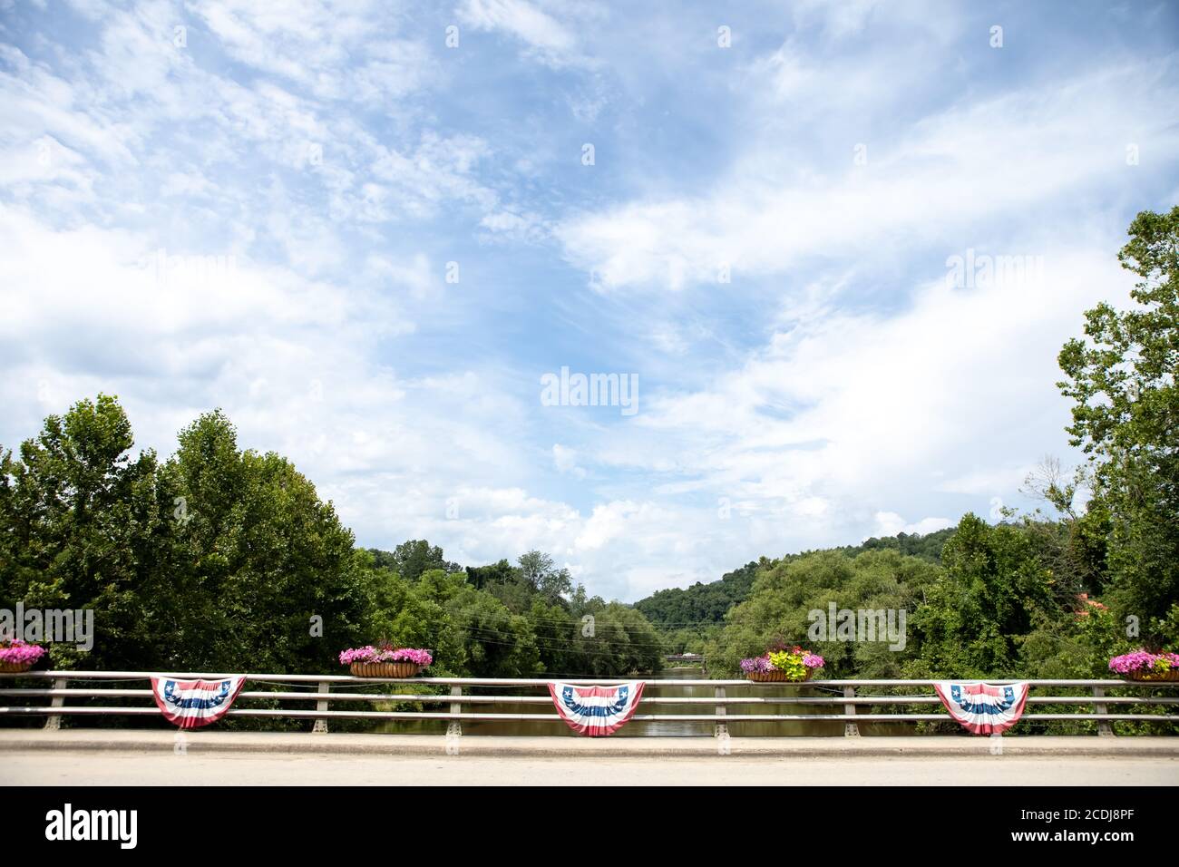 Bridge into Bryson City North Carolina Stock Photo