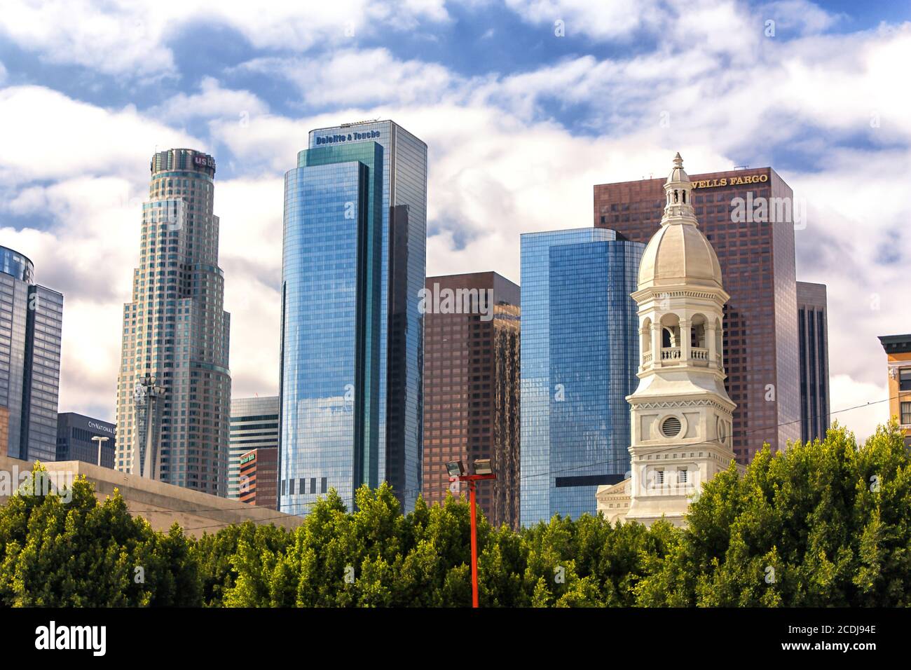 Downtown Los Angeles Skyline Stock Photo Alamy