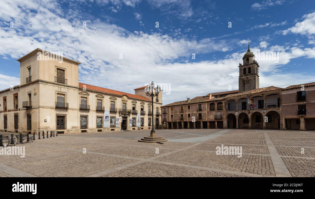 Main square in historic town of Medinaceli,Soria Stock Photo