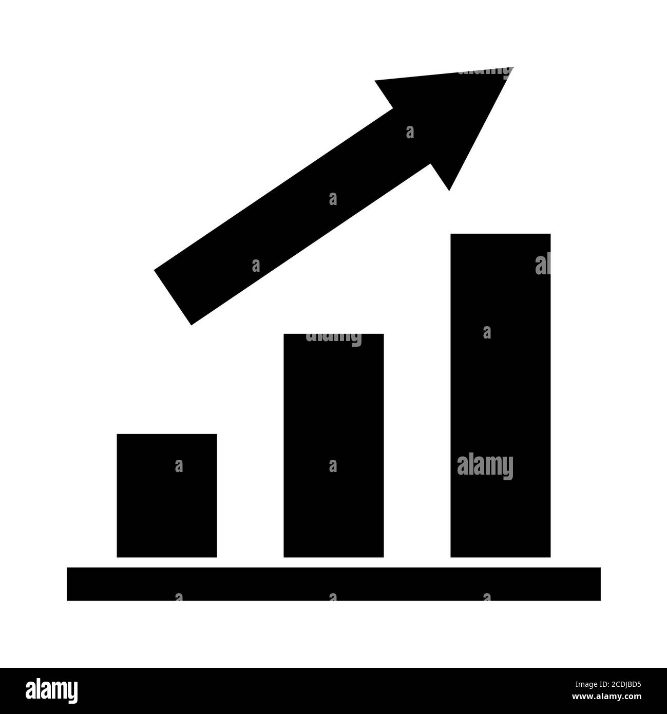 Rising Chart Banking Glyph Icon Stock Photo