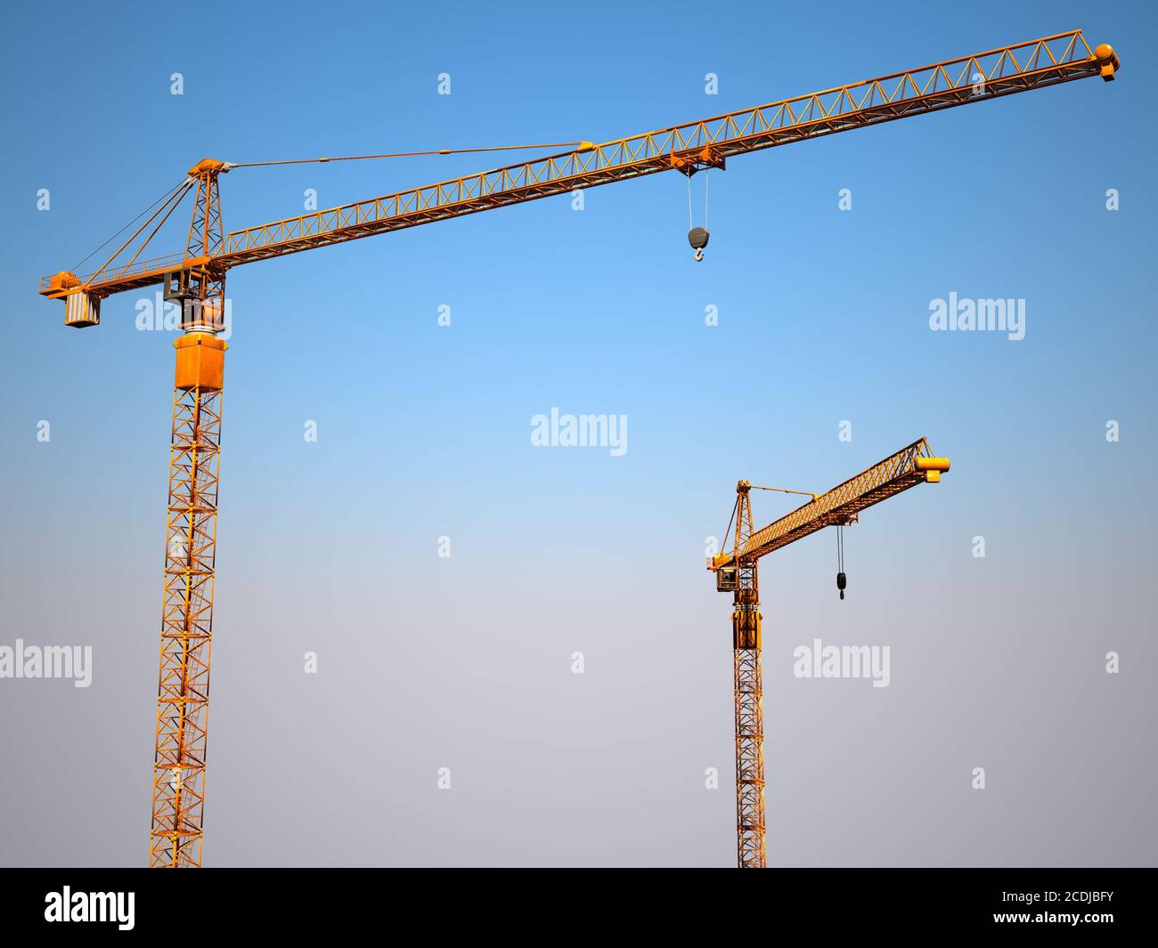 crane background and blue sky Stock Photo - Alamy