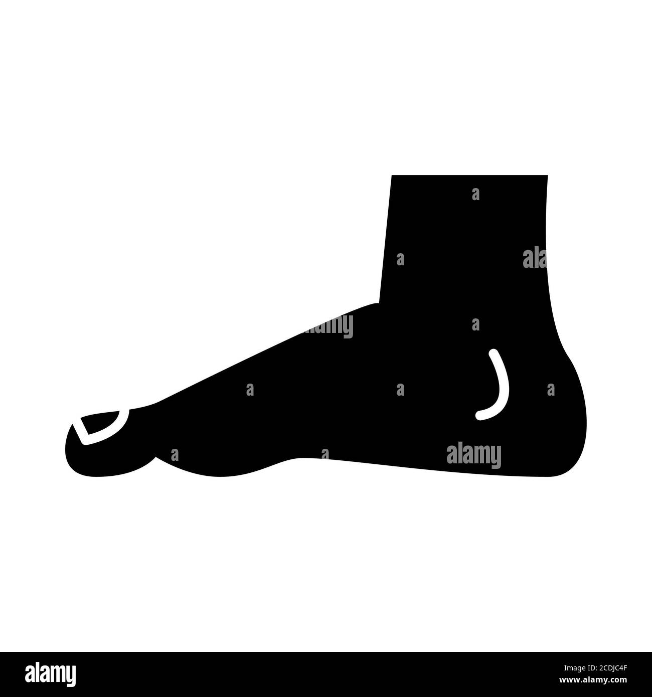 Feet Anatomy Glyph Icons Stock Photo