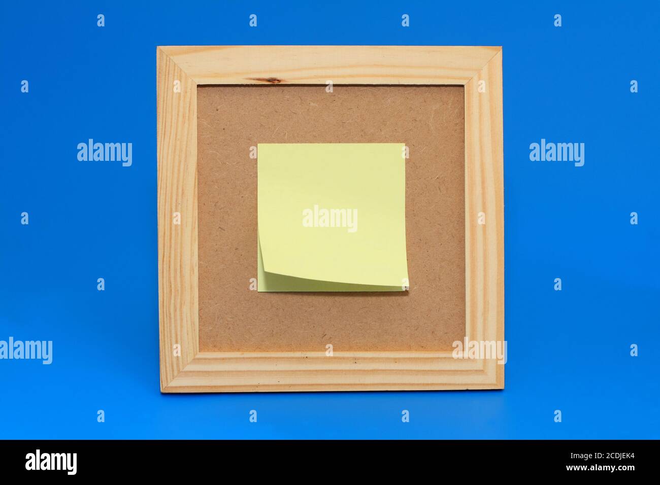 Wooden table photo frame Stock Photo Alamy