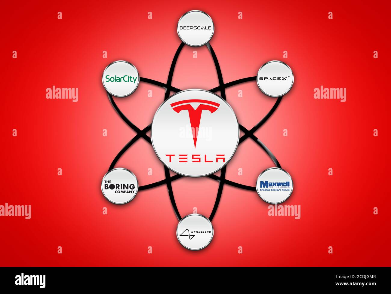 Tesla Elon Musk Stock Photo