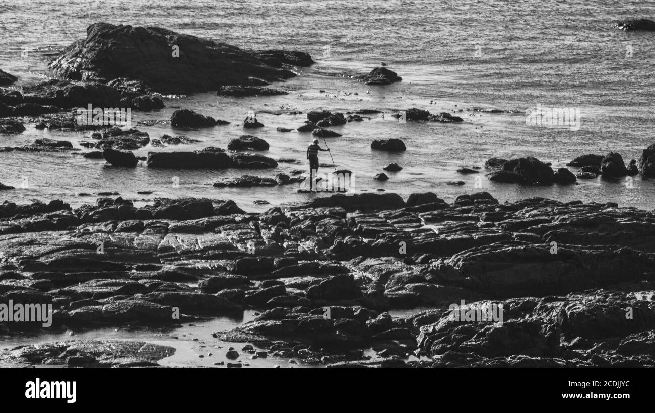 Fishing flyfishing Black and White Stock Photos & Images - Alamy