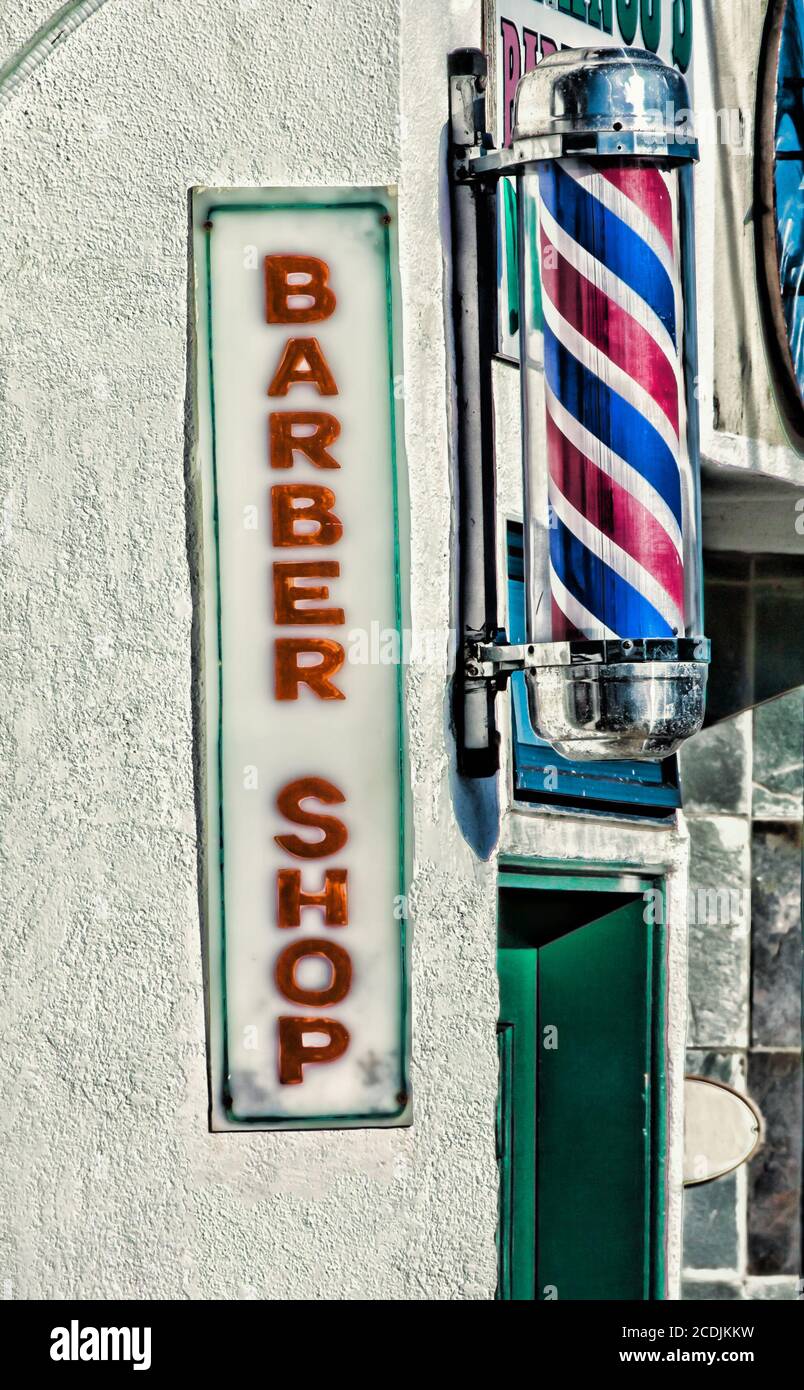 Barber ShopPole Stock Photo