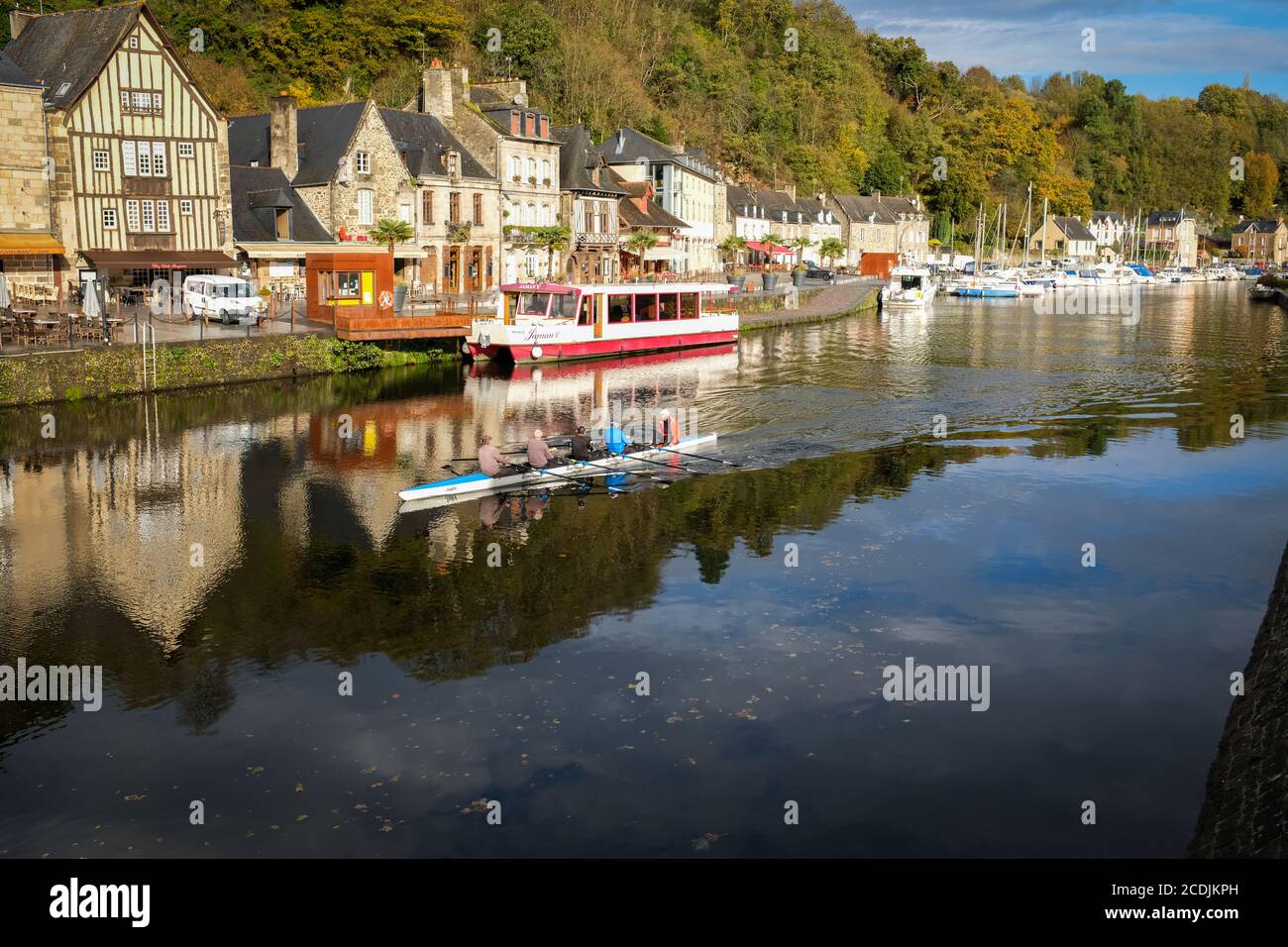 On the Rance River, Dinan, Brittany, France Stock Photo - Alamy