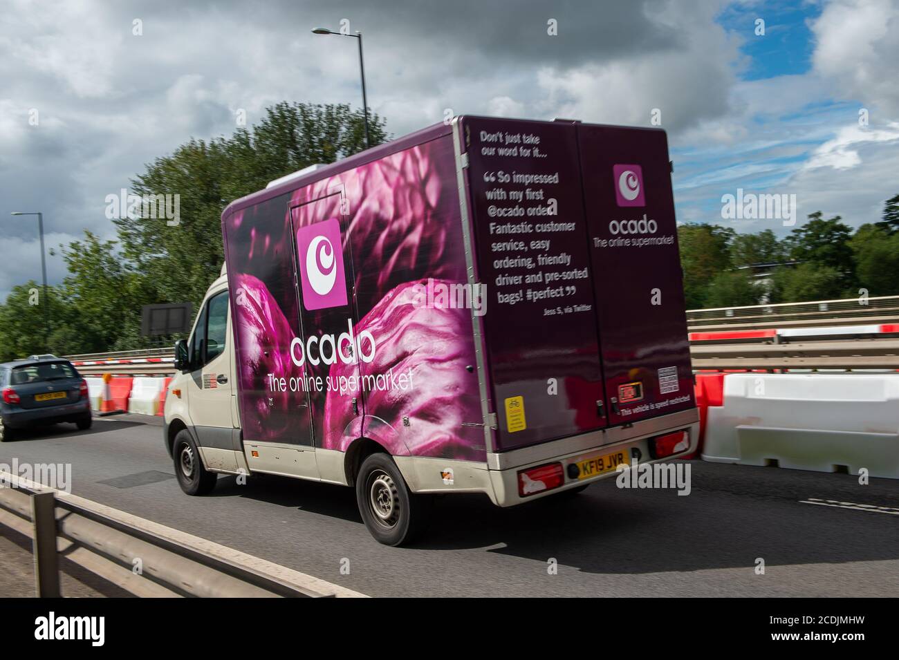 Windsor, Berkshire, UK. 28th August, 2020. From 1st September 2020, Ocado will start delivering M&S online food orders as their contract with Waitrose has ended. Credit: Maureen McLean/Alamy Stock Photo