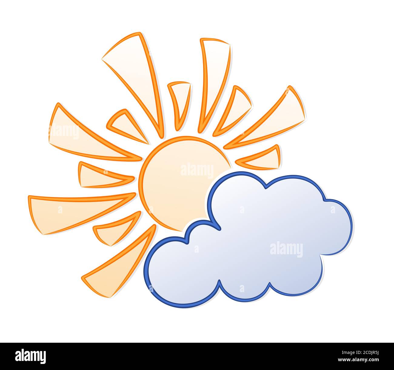 A symbol of summer sun and cloud Stock Vector Image & Art - Alamy
