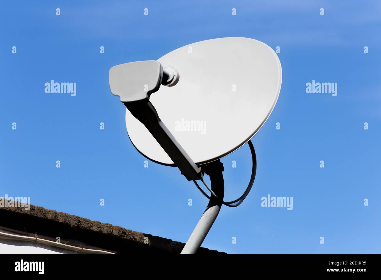 Roof Mounted Satellite Dish Stock Photo Alamy
