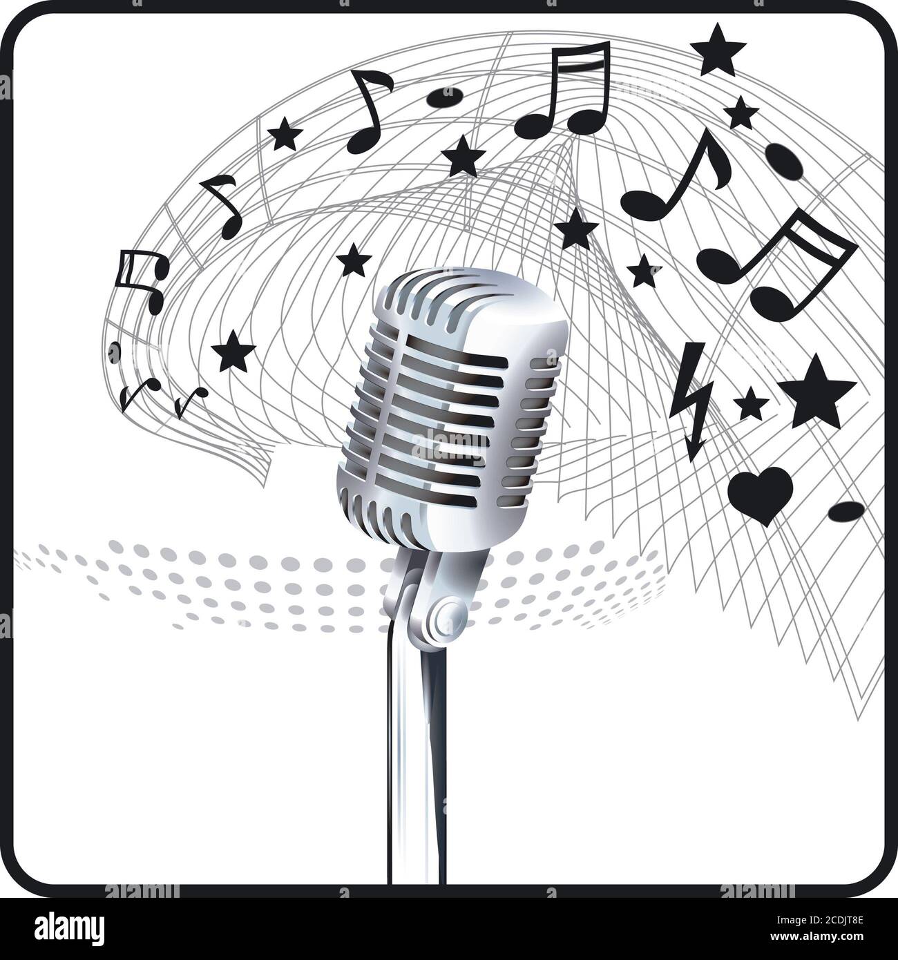 Microphone and notes Stock Photo Alamy