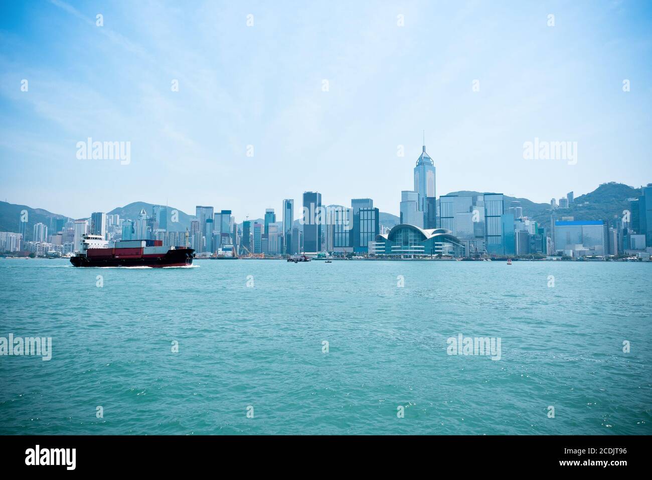 hong kong victoria harbor landscape Stock Photo - Alamy