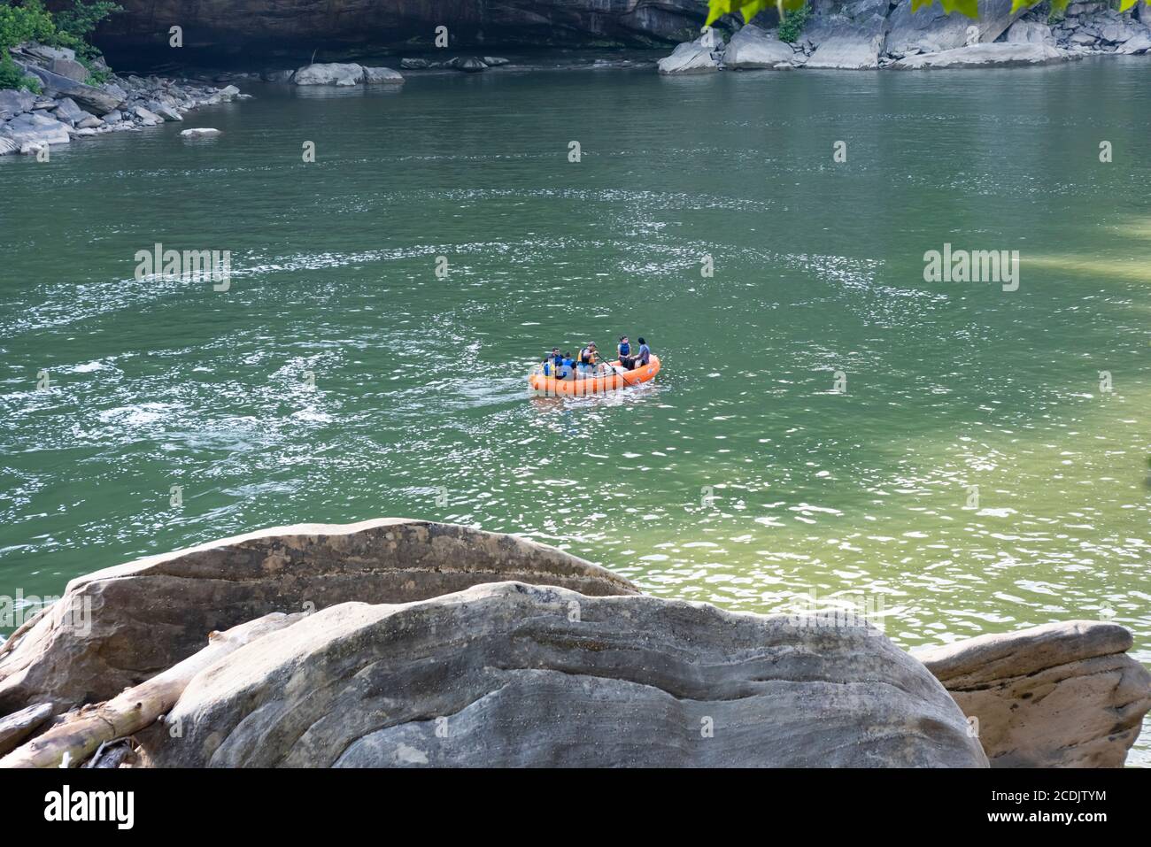Group rafting on the Cumberland Rivers below Cumberland Falls in