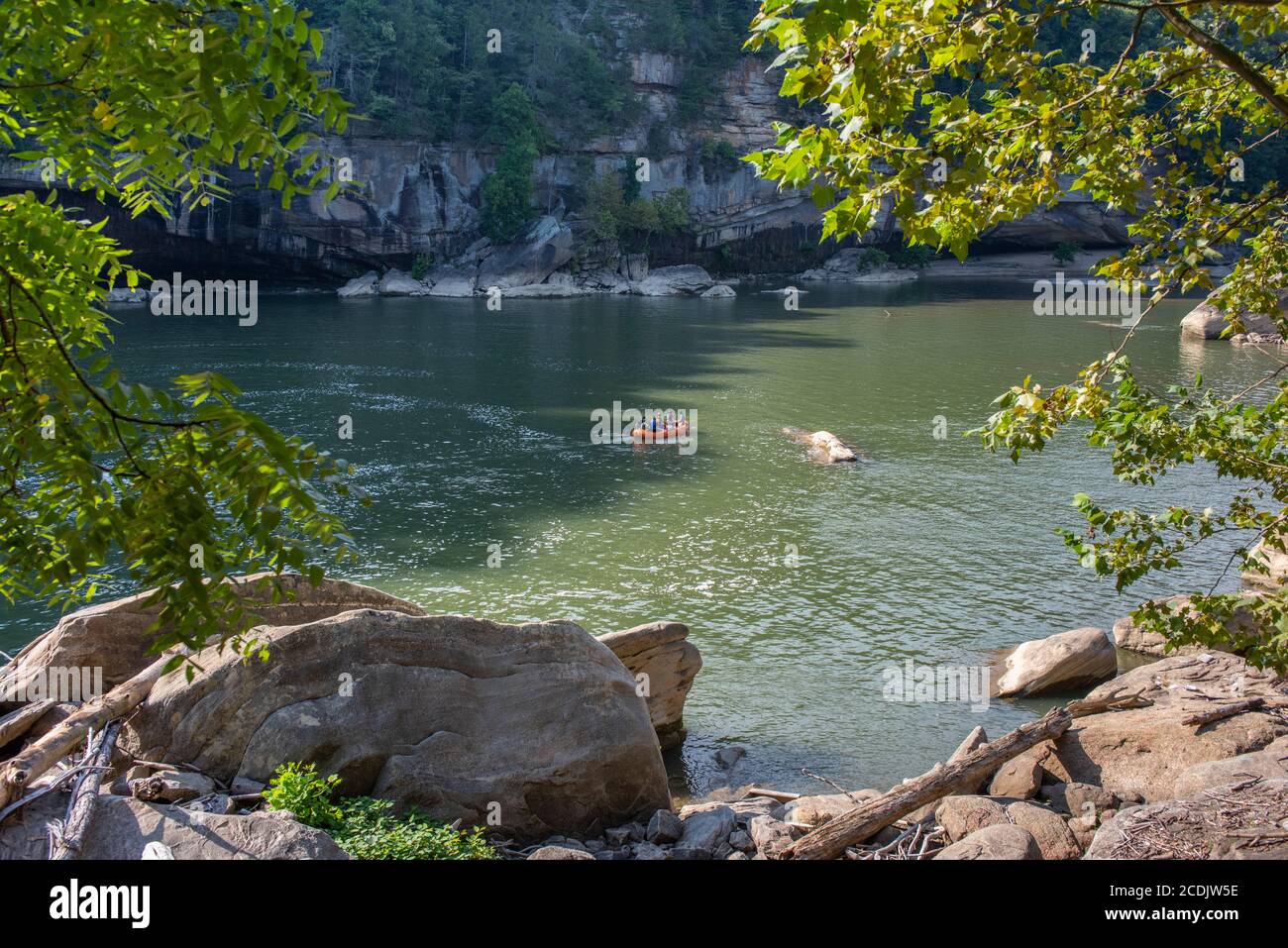 Group rafting on the Cumberland Rivers below Cumberland Falls in