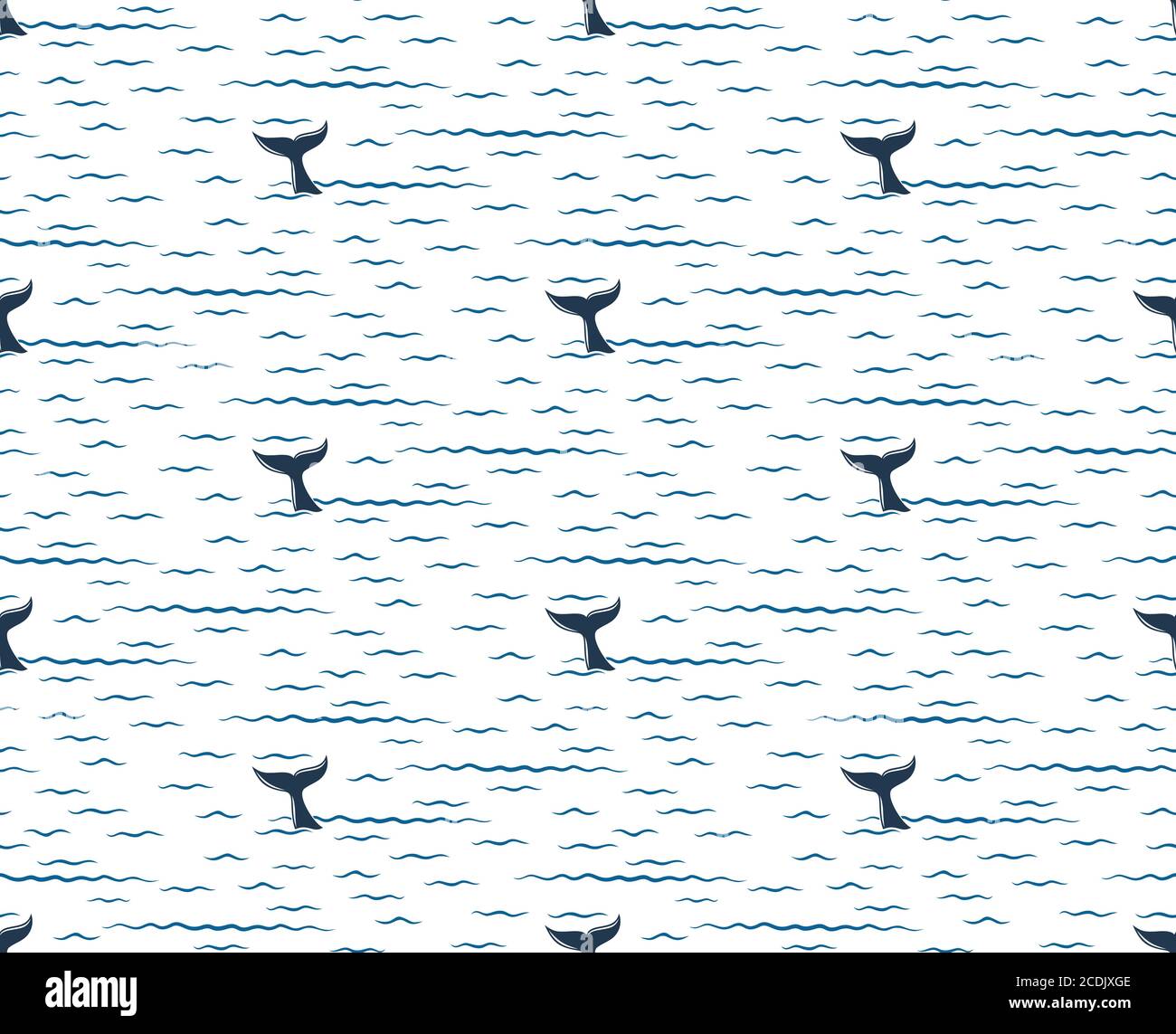 Seamless background with Whale in the blue sea Stock Vector Image & Art ...