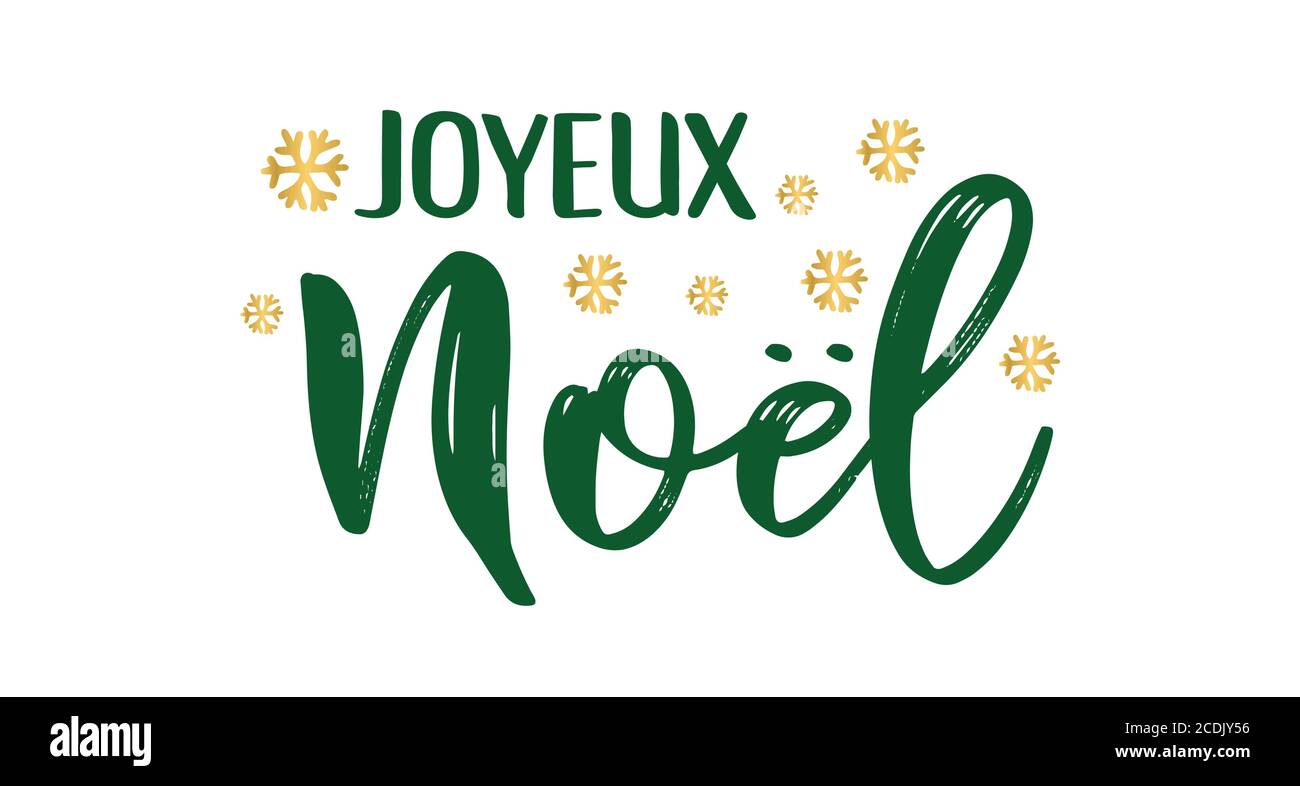 Joyeux Noel Quote In French As Logo Or Header Translated Merry Christmas Celebration Lettering For Poster Card Invitation Stock Vector Image Art Alamy