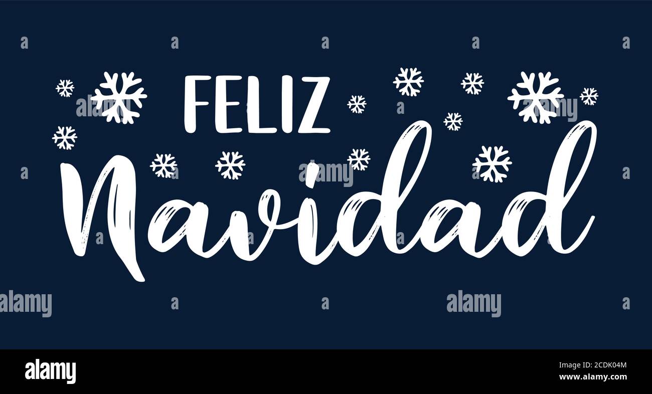 Feliz Navidad quote in Spanish as logo or header. Translated Merry
