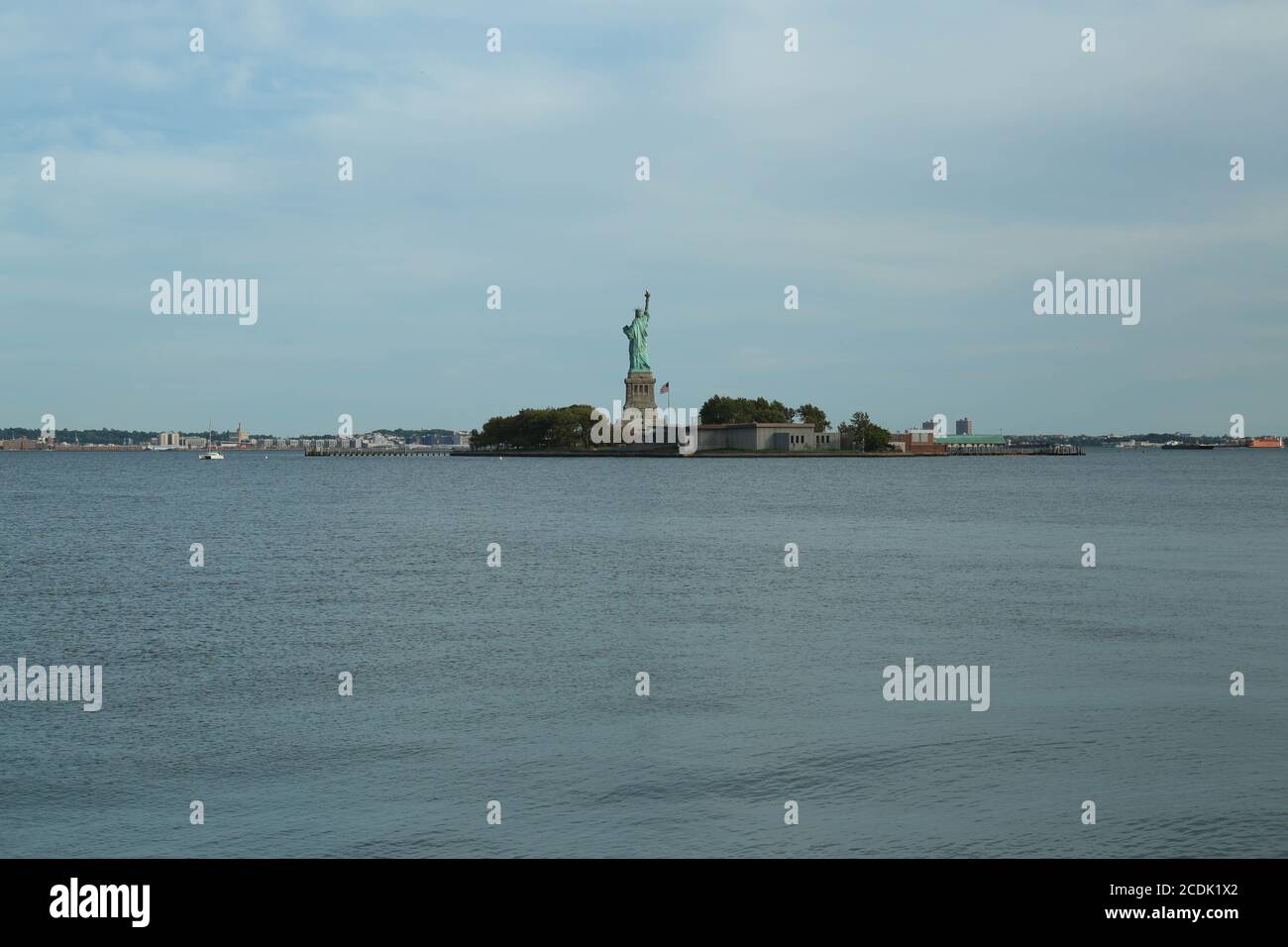 Statue of liberty as seen from New Jerseys, liberty state park Stock Photo