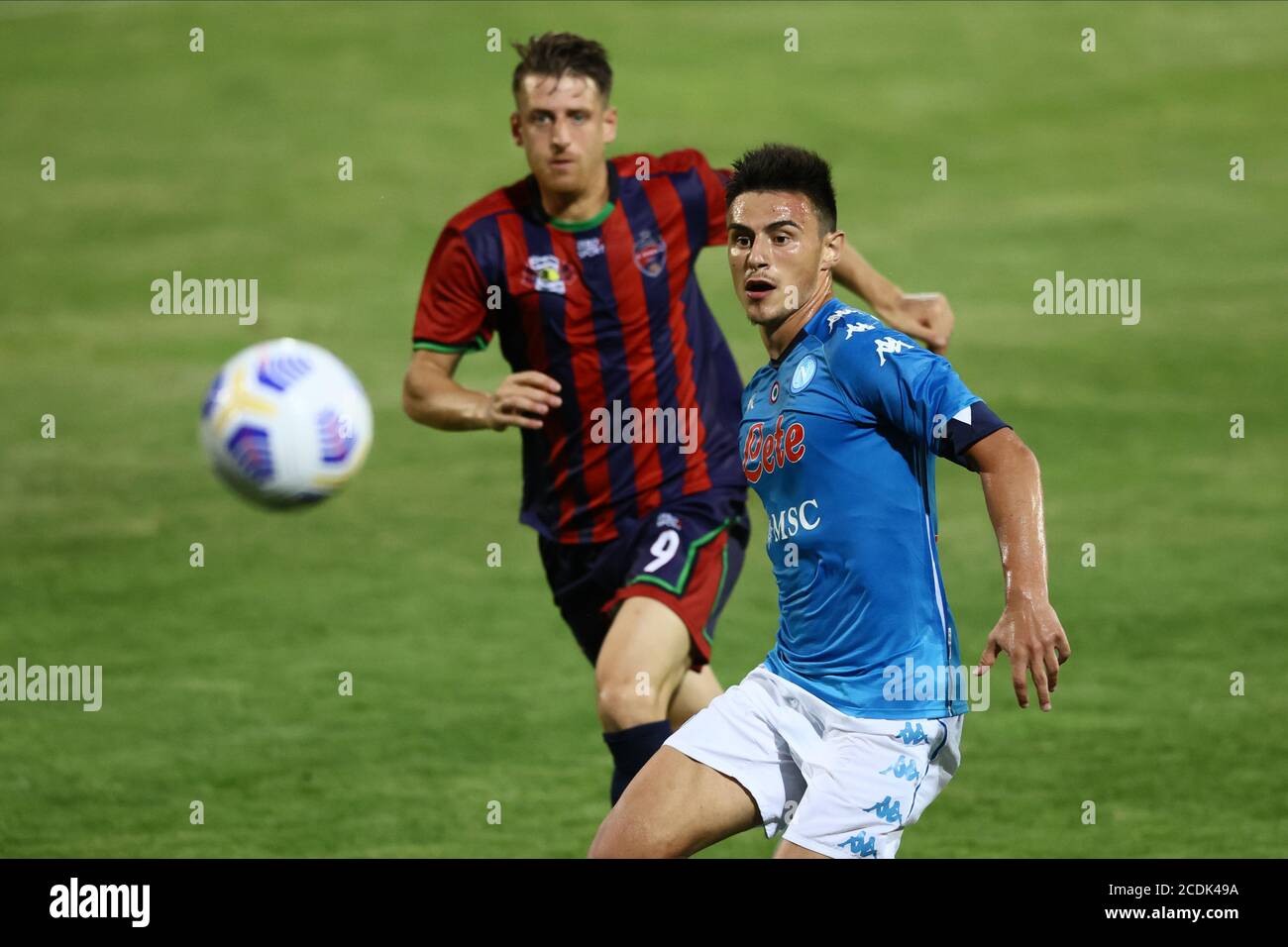 28th August 2020; Stadio Teofilo Patini, Castel di Sangro, Abruzzo, Italy;  Pre-season football Friendly, Napoli versus L Aquila Calcio 1927; Eljif  Elmas of Napoli Stock Photo - Alamy